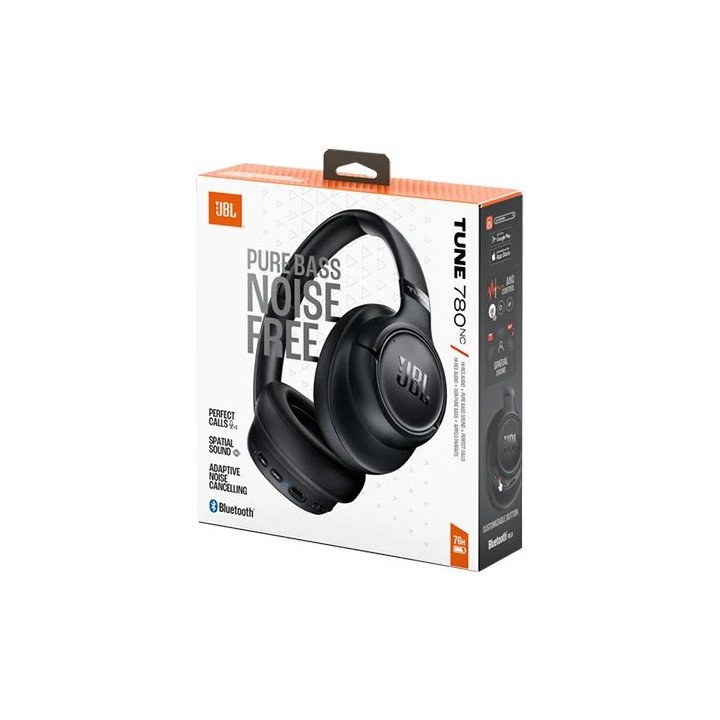 אוזניות JBL אלחוטיות Tune 780NC בצבע שחור