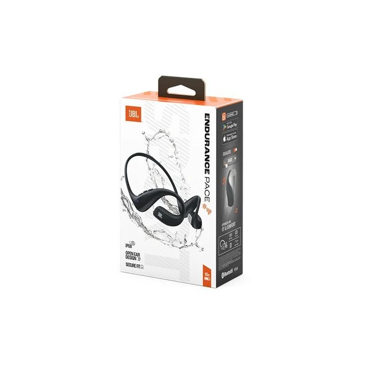 אוזניות ספורט JBL אלחוטיות Endurance Pace עם קשת צוואר גמישה – צבע שחו