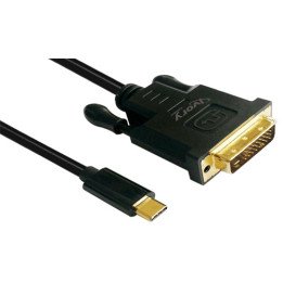 כבל USB C למסך DVI כ-2 מטר Super Connect