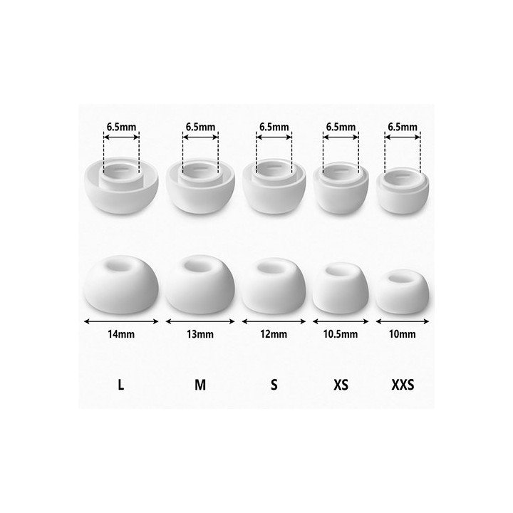 מתאמי סיליקון לאוזניות Apple AirPods Pro 3 במידות L, M, S, XS, XXS