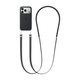 שרוך לטלפון נייד Crossbody Strap לכיסויי Apple נתמכים בצבע שחור