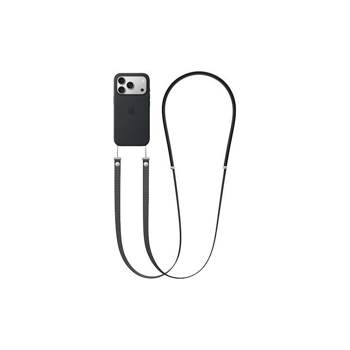 שרוך לטלפון נייד Crossbody Strap לכיסויי Apple נתמכים בצבע שחור