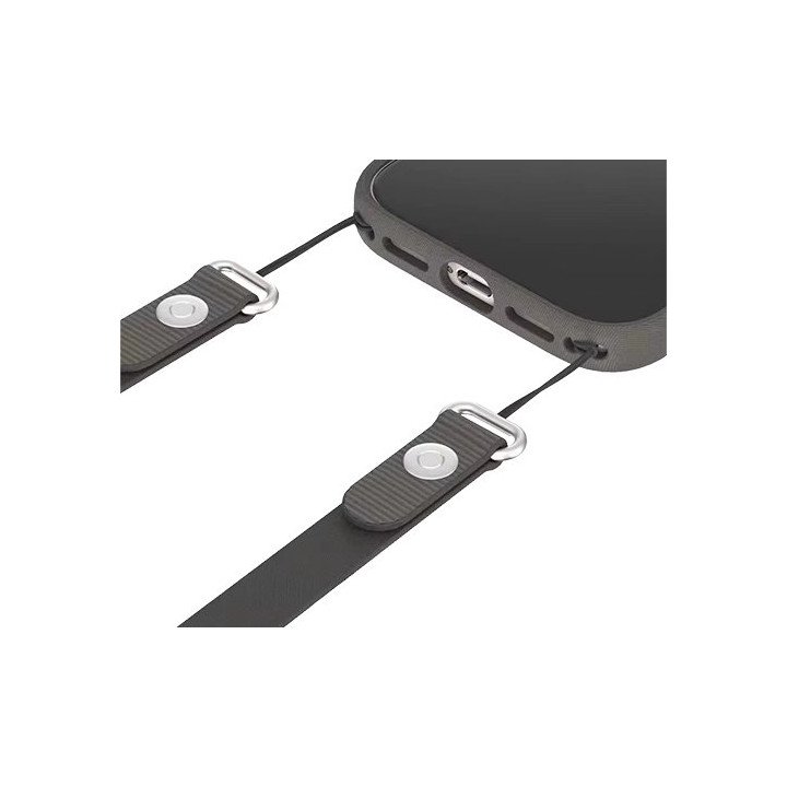 שרוך לטלפון נייד Crossbody Strap לכיסויי Apple נתמכים בצבע שחור