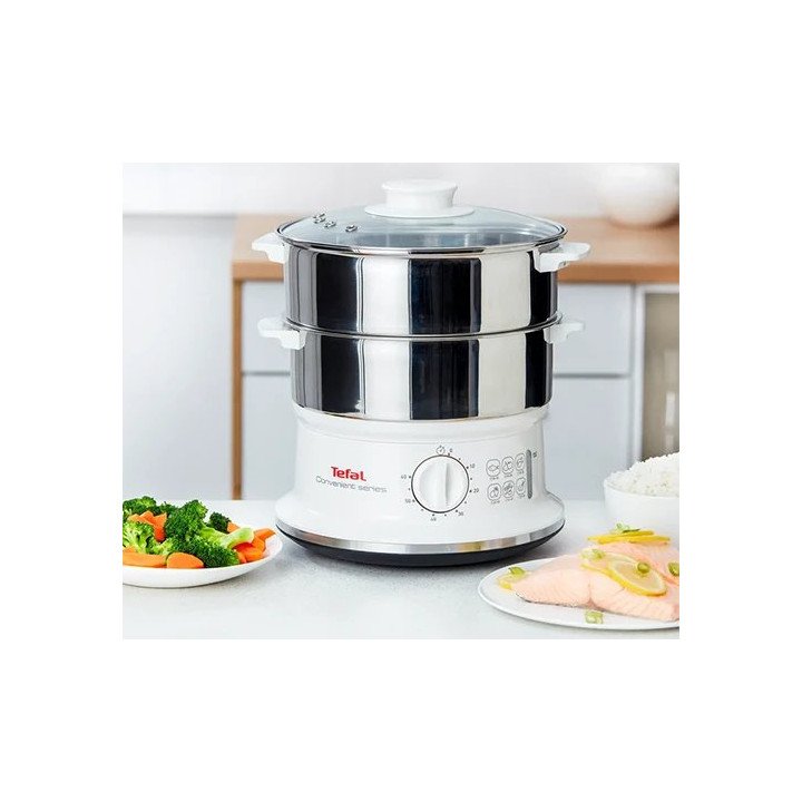 סיר אידוי טפאל Tefal VC1451 בנפח 6 ליטר 2 קומות עם גוף נירוסטה