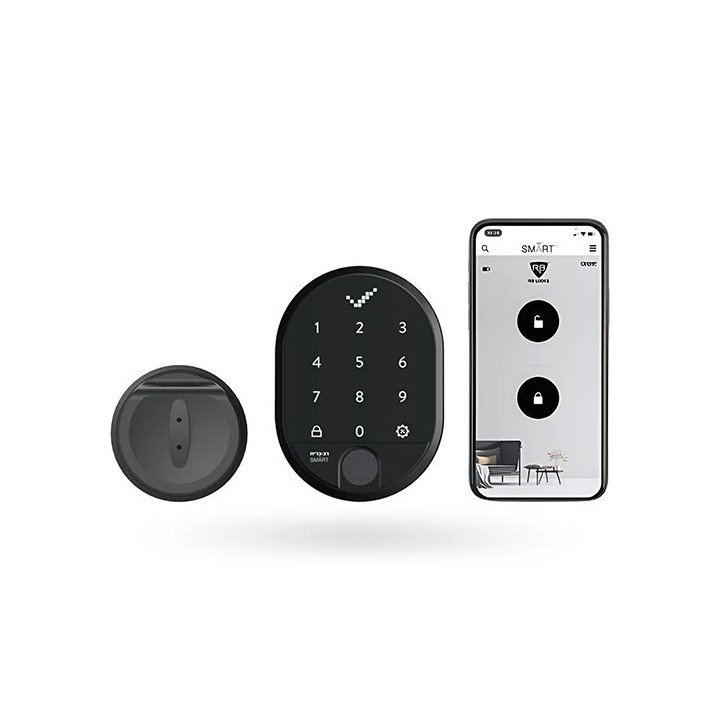 מנעול חכם רב-בריח לוקאפ LockApp X עם זיהוי טביעת אצבע, קודן, מגשר WIFI