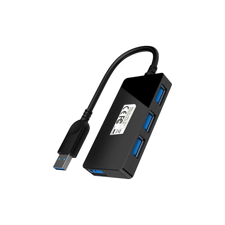 מפצל USB 3.0 עם 4 יציאות (Wavlink USB-A 3.0 (5GBPS