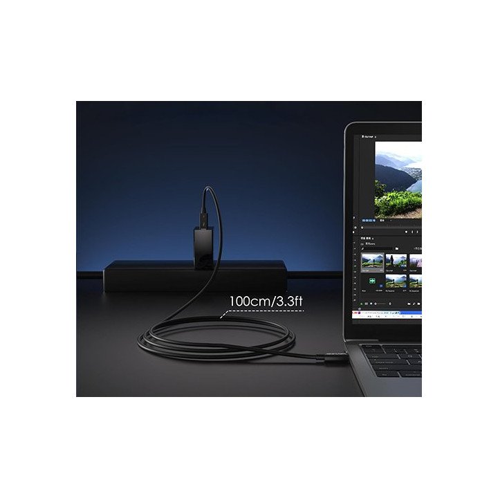 כבל 1 מטר (WAVLINK Thunderbolt 5 Cable (120GBP 240W – משלוח חינם