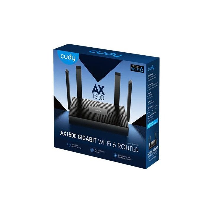 ראוטר Cudy WR1500 AX1500 Mesh Wi-Fi 6 כולל אפליקציה בעברית
