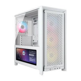 מארז מחשב עם מסך מגע Corsair FRAME 4000D LCD RS ARGB – צבע לבן