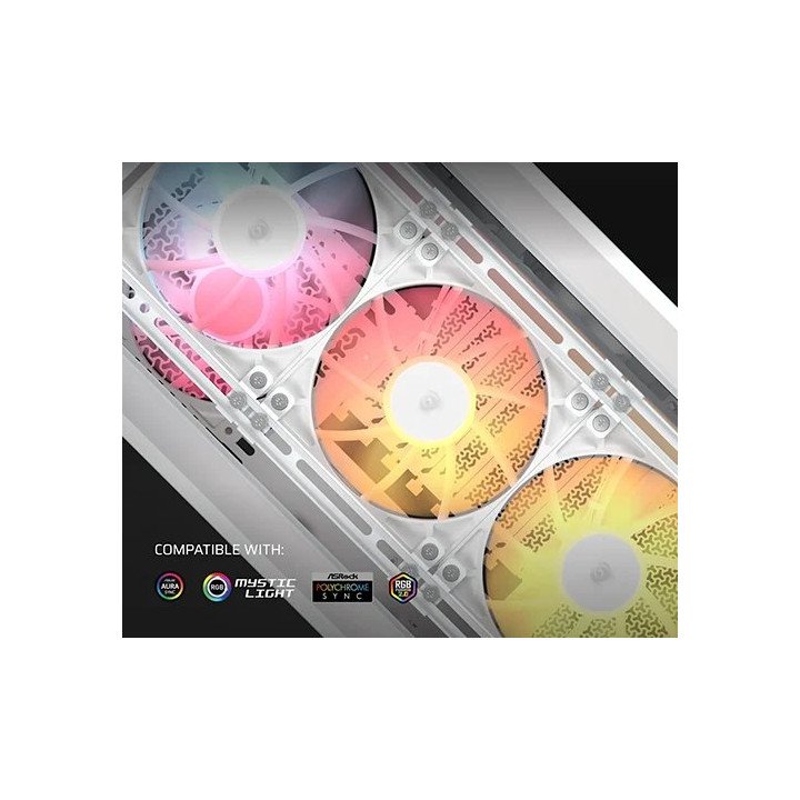 מארז מחשב עם מסך מגע Corsair FRAME 4000D LCD RS ARGB – צבע לבן