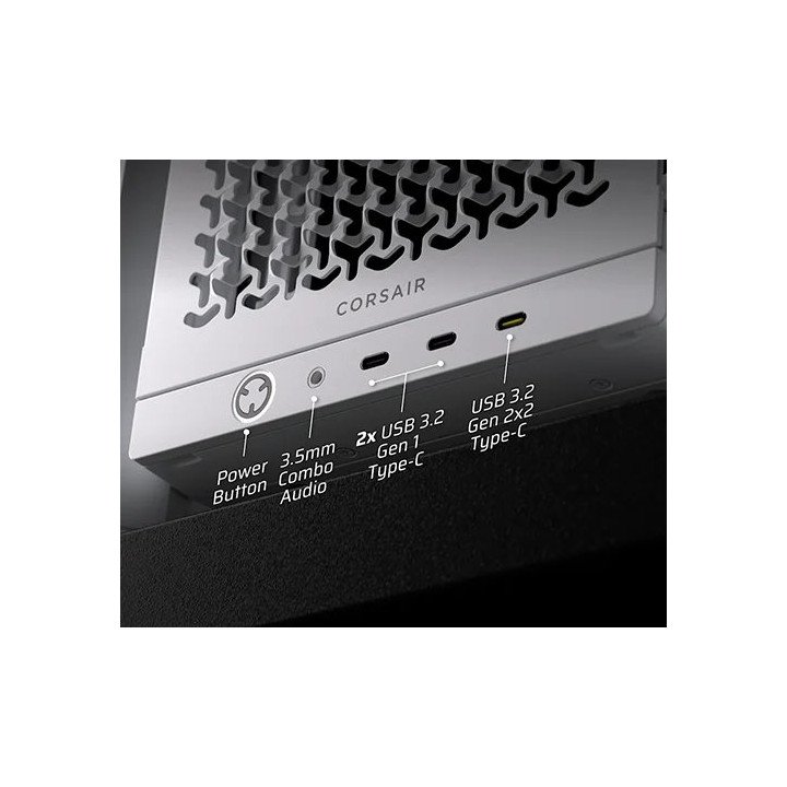 מארז מחשב עם מסך מגע Corsair FRAME 4000D LCD RS ARGB – צבע לבן