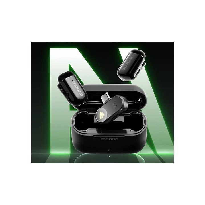 מציאון - מיקרופון דש אלחוטי עם משדר ומקלט MAONO WAVE T1 MINI 2.4GHz - 