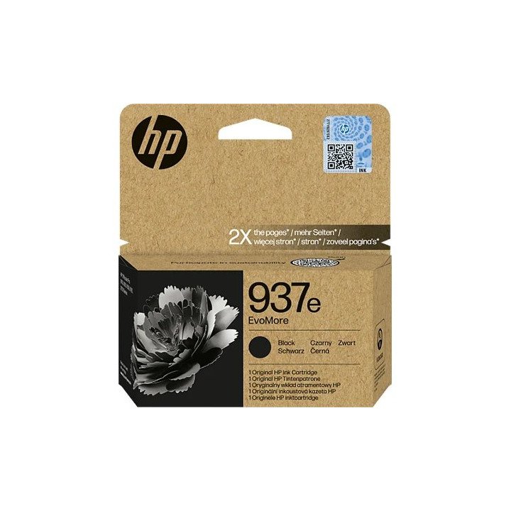 ראש דיו HP 937e EvoMore שחור מקורי דגם 4S6W9NE למדפסות OfficeJet Pro