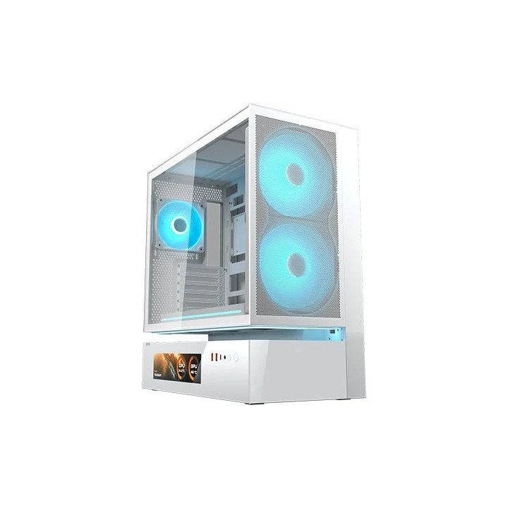 מארז מחשב עם מסך Cougar CFV235 Mesh Vision – צג LCD – תאורת ARGB – צבע