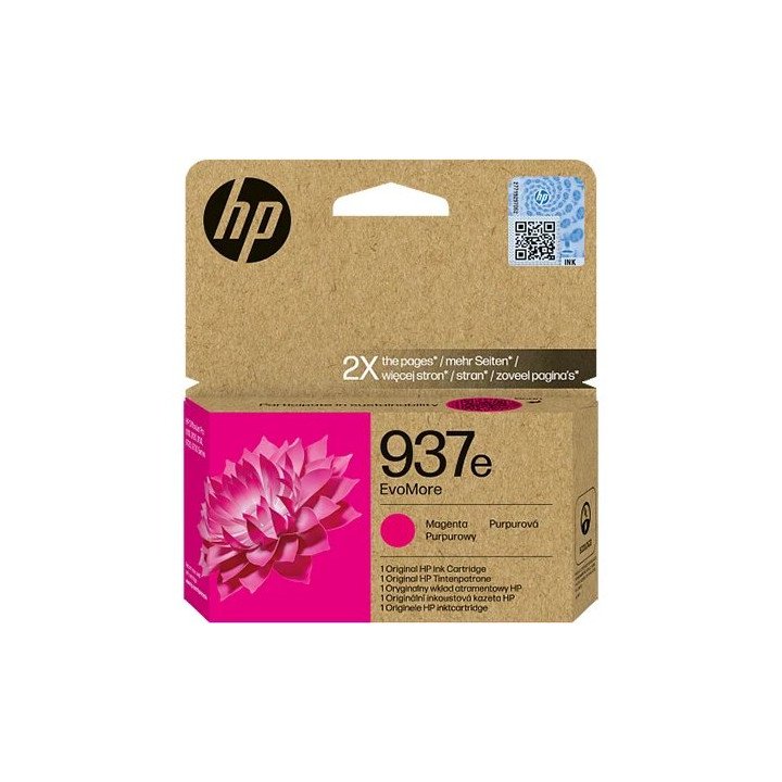 ראש דיו HP 937e EvoMore מג'נטה מקורי דגם 4S6W7NE למדפסות OfficeJet Pro
