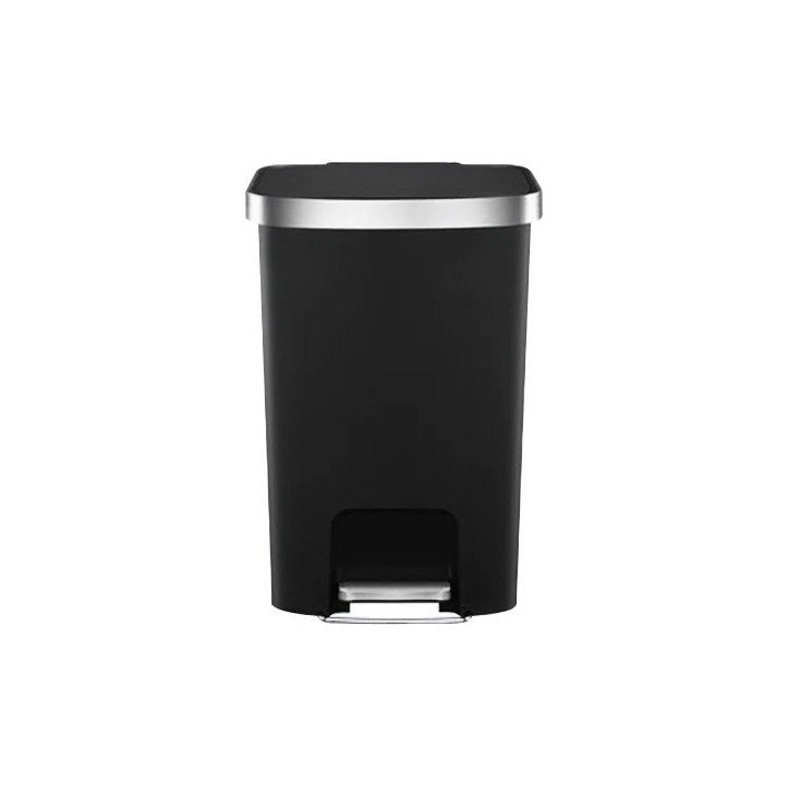 פח אשפה למטבח 50 ליטר​ עם דוושה אקו שחור מט EKO 6255 50L NEW HANA - מש