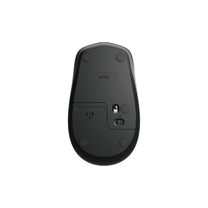 מציאון - עכבר אלחוטי לוג'יטק Logitech M190 Full-Size בצבע שחור ואפור -