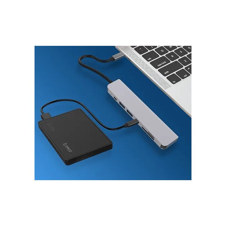 תחנת עגינה למחשב נייד ונייח חיבור USB Type-C, HDMI, USB 3.0x2, PD 3.0 
