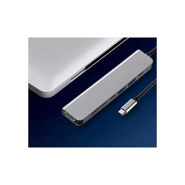 תחנת עגינה למחשב נייד ונייח חיבור USB Type-C, HDMI, USB 3.0x2, PD 3.0 