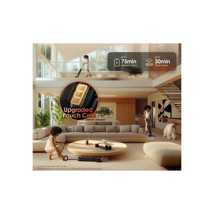 שואב שוטף אלחוטי עם קיטור טינקו Tineco FLOOR ONE S9 Artist Steam