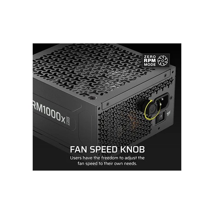 ספק כוח מודולרי 1000W בצבע שחור – CORSAIR RM1000x SHIFT – נצילות Cyben