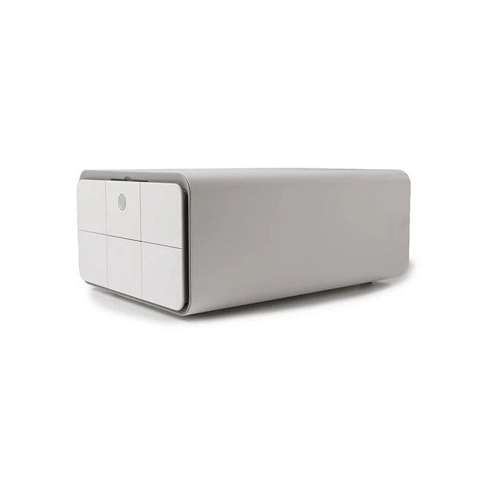כספת ביומטרית רב-בריח שולחנית חכמה לבנה 30x19x41 סמ – משלוח חינם
