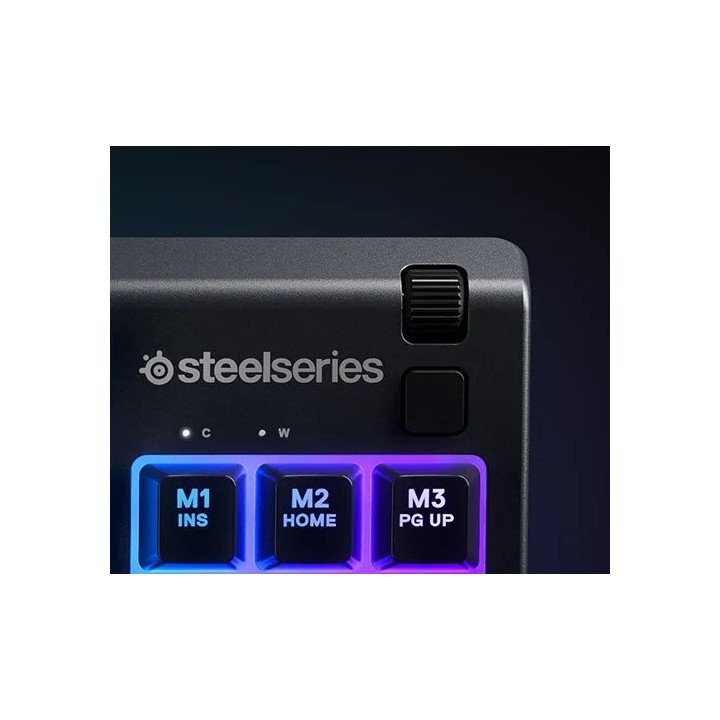 מציאון - מקלדת גיימינג steelseries עם תאורת RGB עמיד למים עברית אנגלית