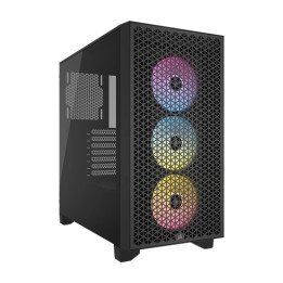 מארז מחשב Corsair 3000D RGB Airflow Mid-Tower PC Case בצבע שחור