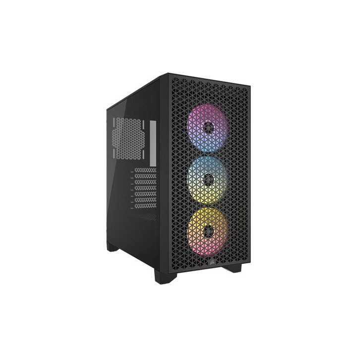 מארז מחשב Corsair 3000D RGB Airflow Mid-Tower PC Case בצבע שחור