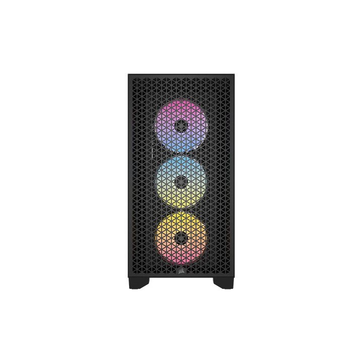 מארז מחשב Corsair 3000D RGB Airflow Mid-Tower PC Case בצבע שחור