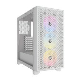 מארז מחשב Corsair 3000D RGB Airflow Mid-Tower PC Case בצבע לבן
