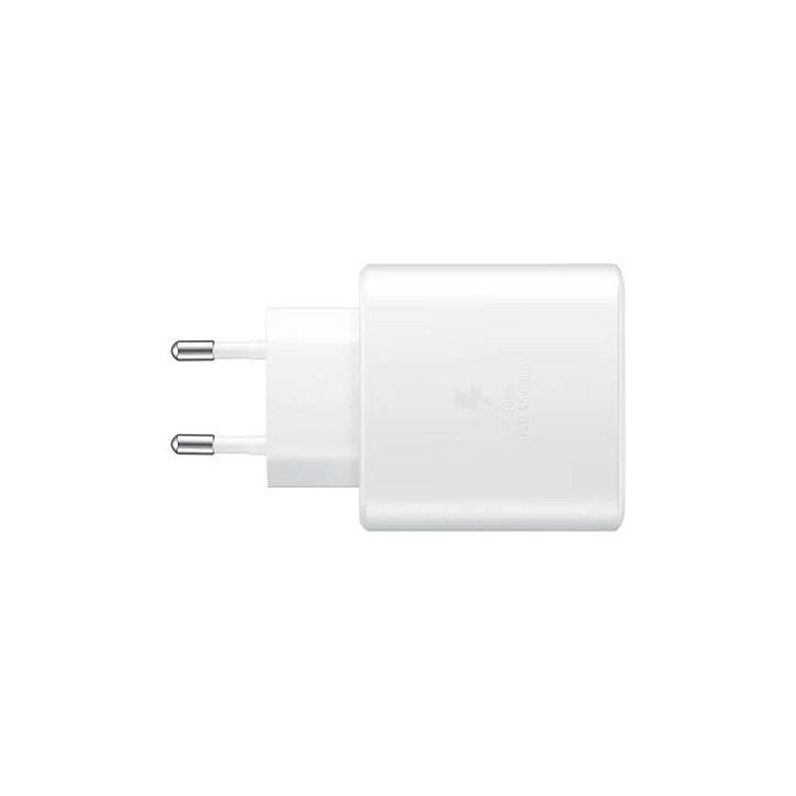 מטען קיר Samsung  USB-C עם הספק של עד 45W בצבע לבן
