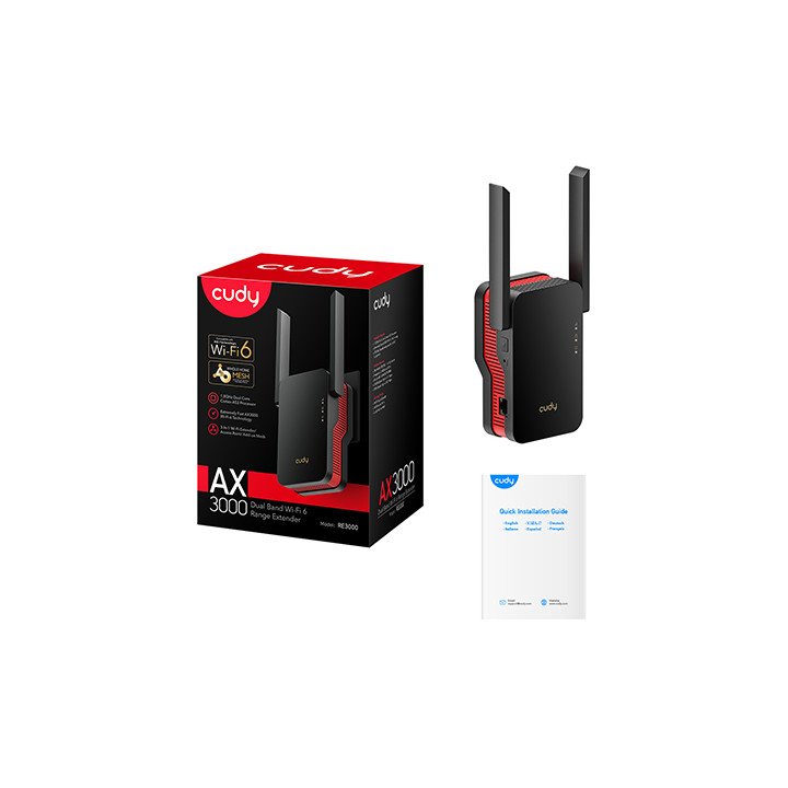 מגדיל טווח אינטרנט Cudy RE3000 AX3000 Dual Band Wi-Fi 6