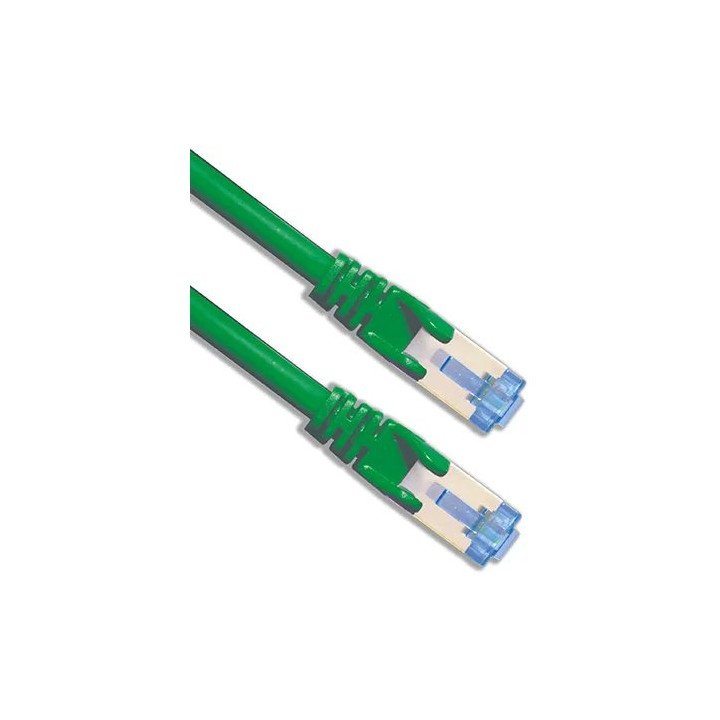 כבל רשת Super Connect CAT6A באורך כ-0.5 מטר בצבע ירוק