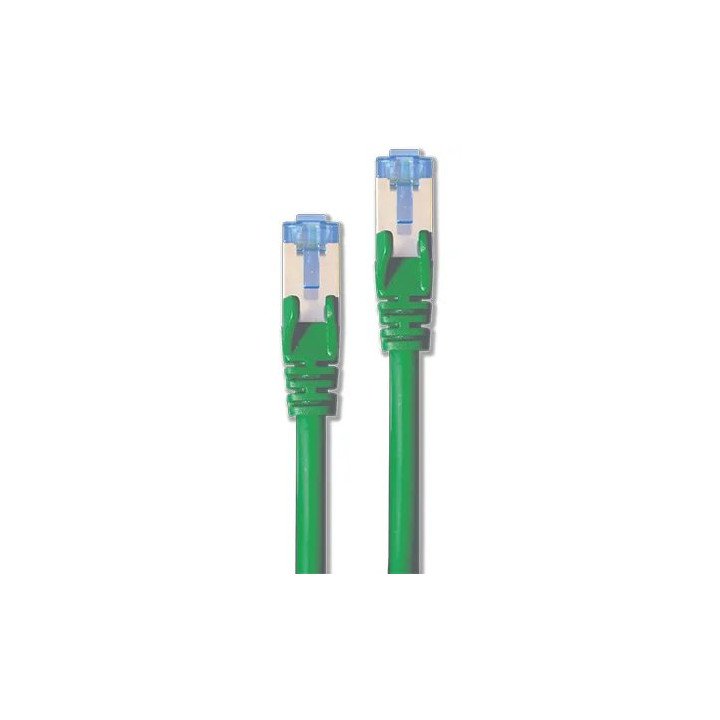 כבל רשת Super Connect CAT6A באורך כ-0.5 מטר בצבע ירוק