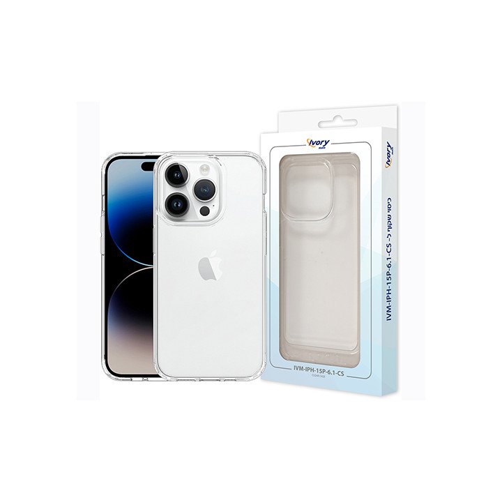 מגן לאייפון iPhone 15 Pro שקוף Super Mobile