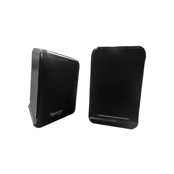 רמקולים למחשב 2.0 Super Sound עם תאורת RGB דגם IS220 בצבע שחור