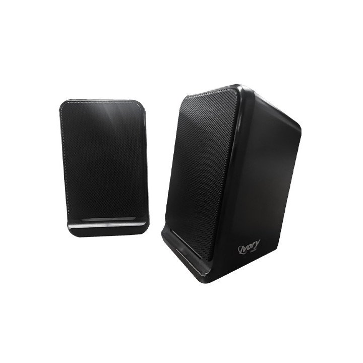 רמקולים למחשב 2.0 Super Sound עם תאורת RGB דגם IS220 בצבע שחור