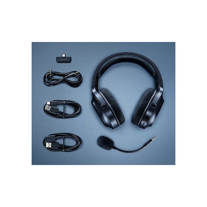 אוזניות גיימינג אלחוטיות עם מיקרופון Razer Barracuda X בצבע שחור