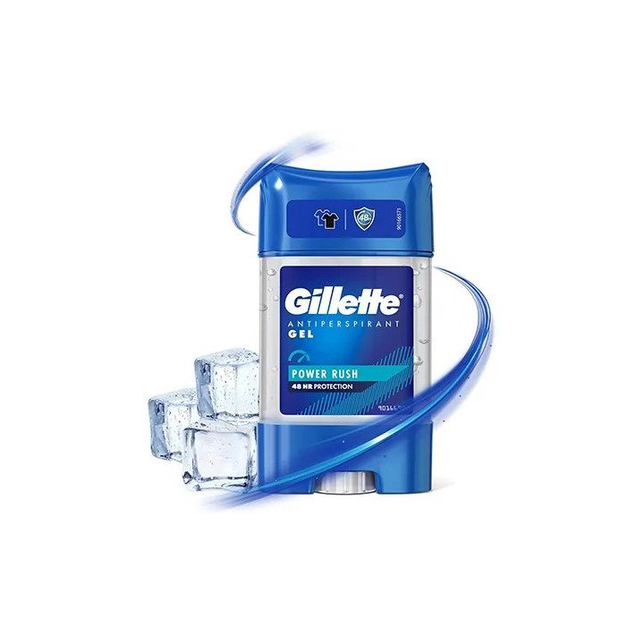 דאודורנט ג'ילט לגבר Gillette Antiperspirant Gel Power Rush בנפח 70ml