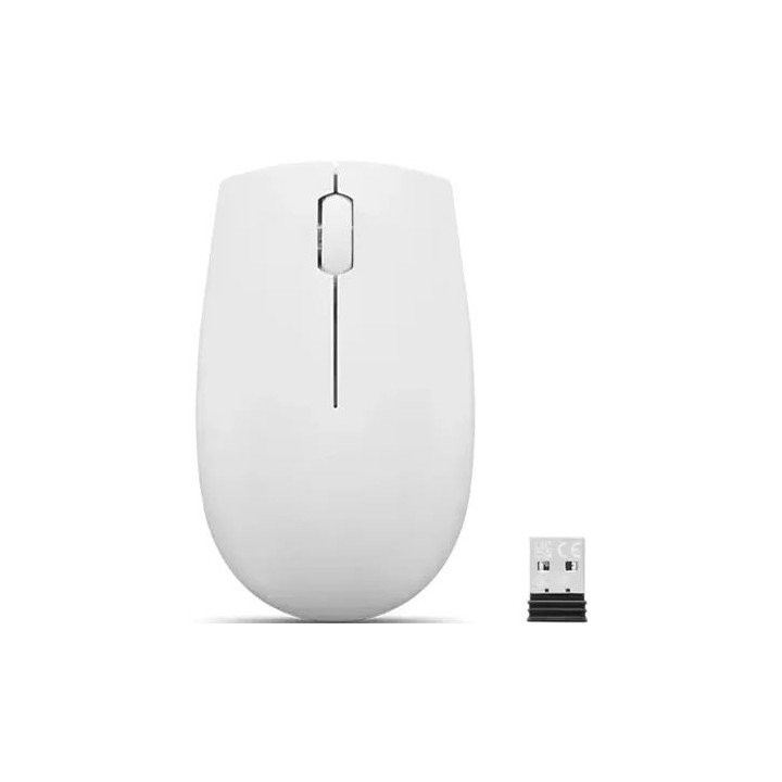 עכבר אלחוטי Lenovo 300 Wireless Compact Mouse בצבע Cloud Gray