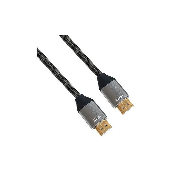 כבל מסוכך עם מעטפת אלומיניום פנימית Super Connect מ- HDMI ל- HDMI תומך
