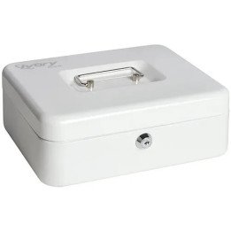 קופת כסף מתכת גדולה - 25x20x9 ס"מ - מתאימה למטבעות, שטרות, תכשיטים, מס