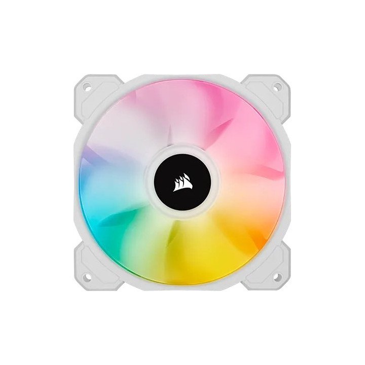 3 מאווררים למארז 12 ס''מ Corsair iCUE SP120 RGB ELITE בצבע לבן