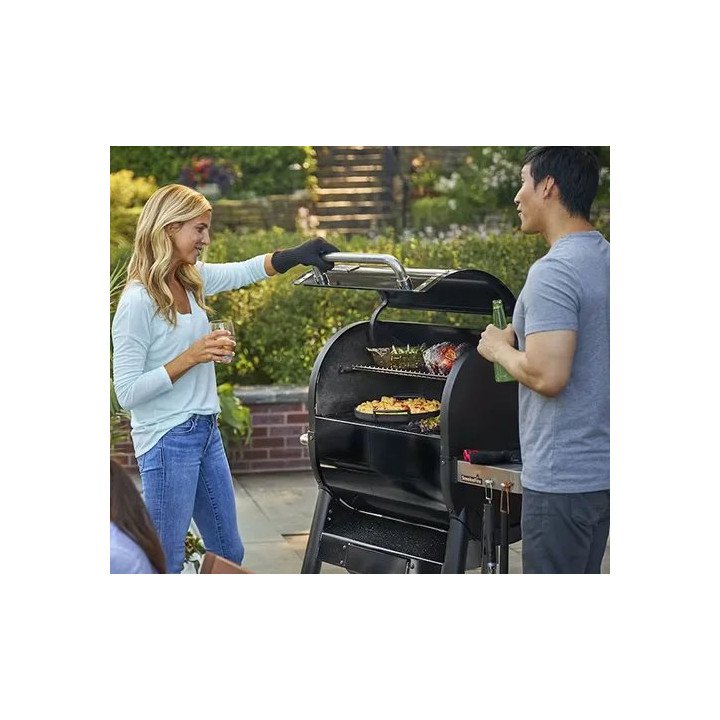מעשנת פלט Weber SmokeFire EX4 בצבע שחור + כיסוי מתנה - משלוח חינם