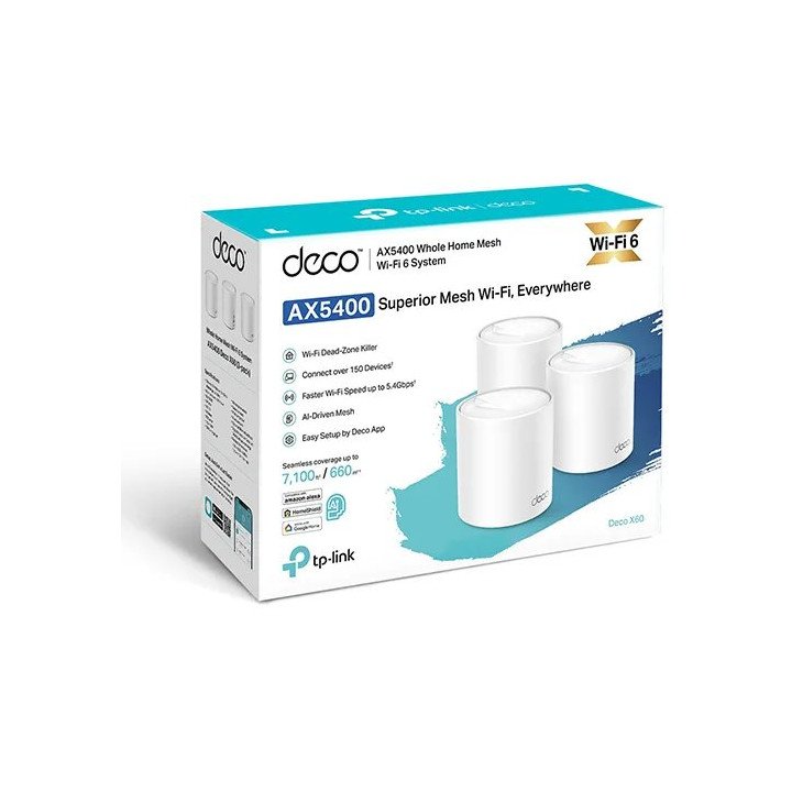 ראוטר מגדיל טווח Tp-Link Deco X60 V3.2 AX5400 Whole Home Mesh Wi-Fi 6 