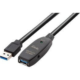 כבל מאריך אקטיבי USB-A 3.0 זכר/נקבה באורך כ- 5 מטר Super Connect