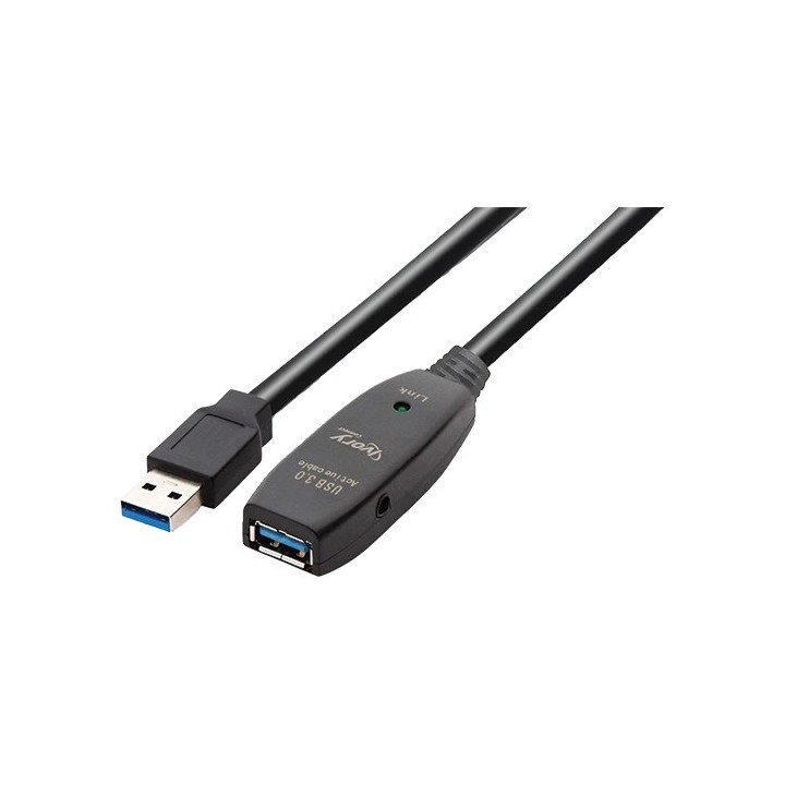 כבל מאריך אקטיבי USB-A 3.0 זכר/נקבה באורך כ- 10 מטר Super Connect