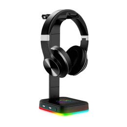 מעמד לאוזניות Super Gaming Headset Stand ST2 RGB כולל תצוגה צבעונית