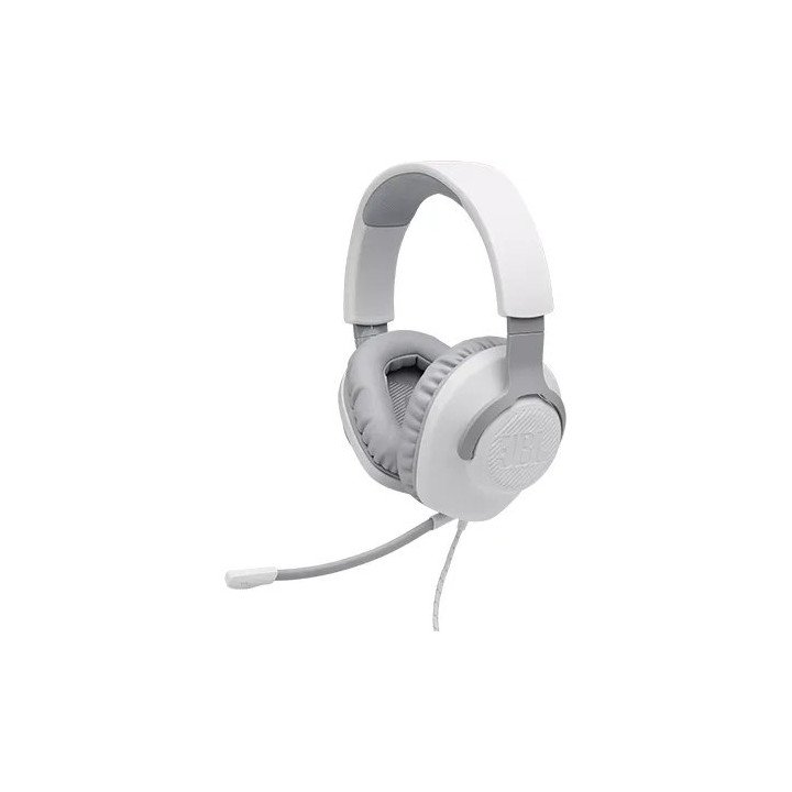אוזניות JBL גיימינג חוטיות Quantum 100 בצבע לבן